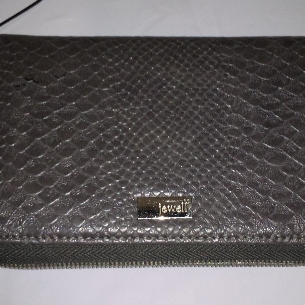 Jewell Faux Lizard Skin Wallet